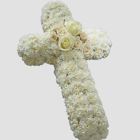 Cruz Funeraria Blanca